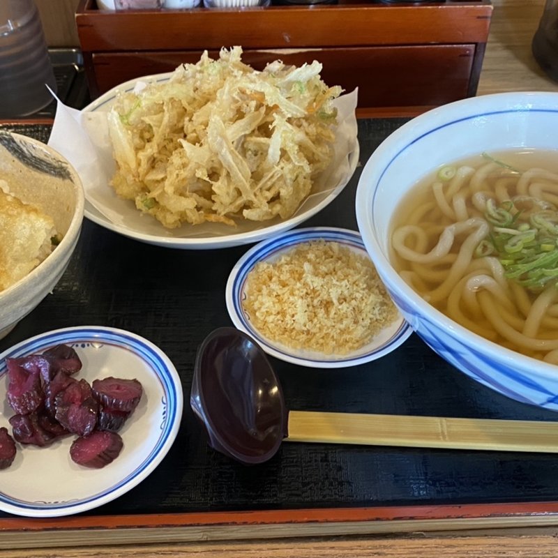 ミニ穴子丼セットとごぼ天(ウエスト 八千代台店)