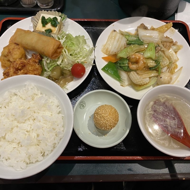 八宝菜定食(大阪王将 長居店)