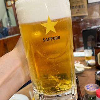 ジョッキビール中(大衆酒場斎藤)