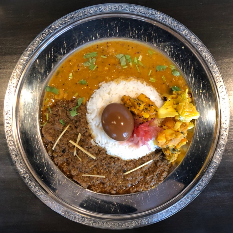 ラム粗切りマトンキーマ＋台湾煮卵(百薫香辛食堂)