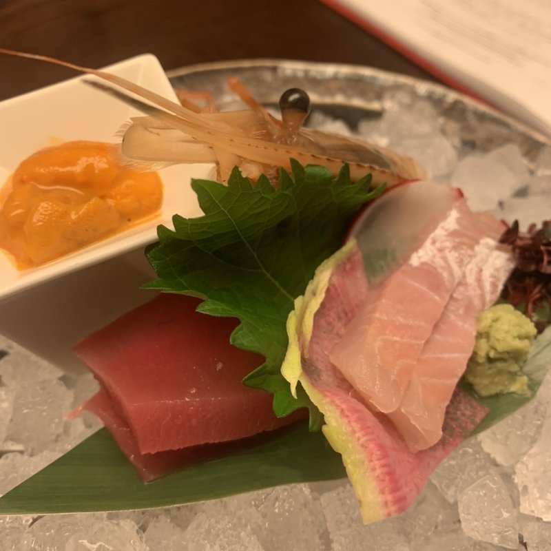 コース内のお造り(あかん鶴雅別荘　鄙の座 （ひなのざ）)