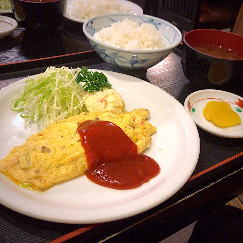 オムレツ定食(三松会館 )