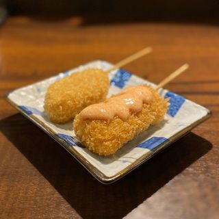 明方ハムカツ、イカフライ(うつ串家 圭)