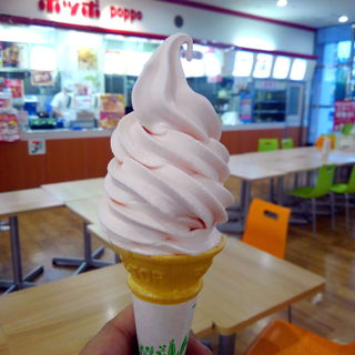 白桃ソフトクリーム(ポッポ 花巻店 )