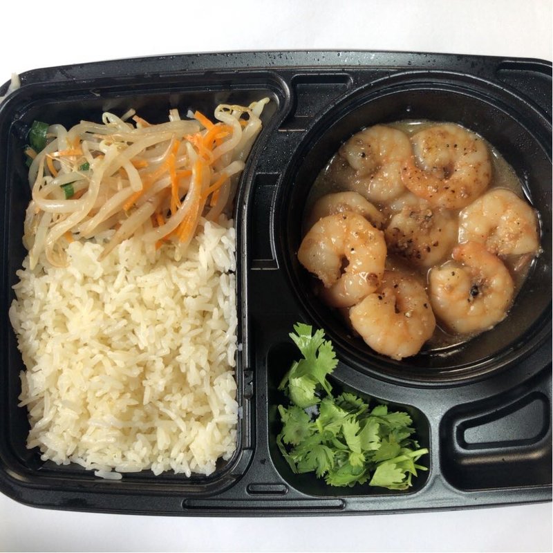 海老のブラックペッパー炒め(#海南鶏飯食堂)