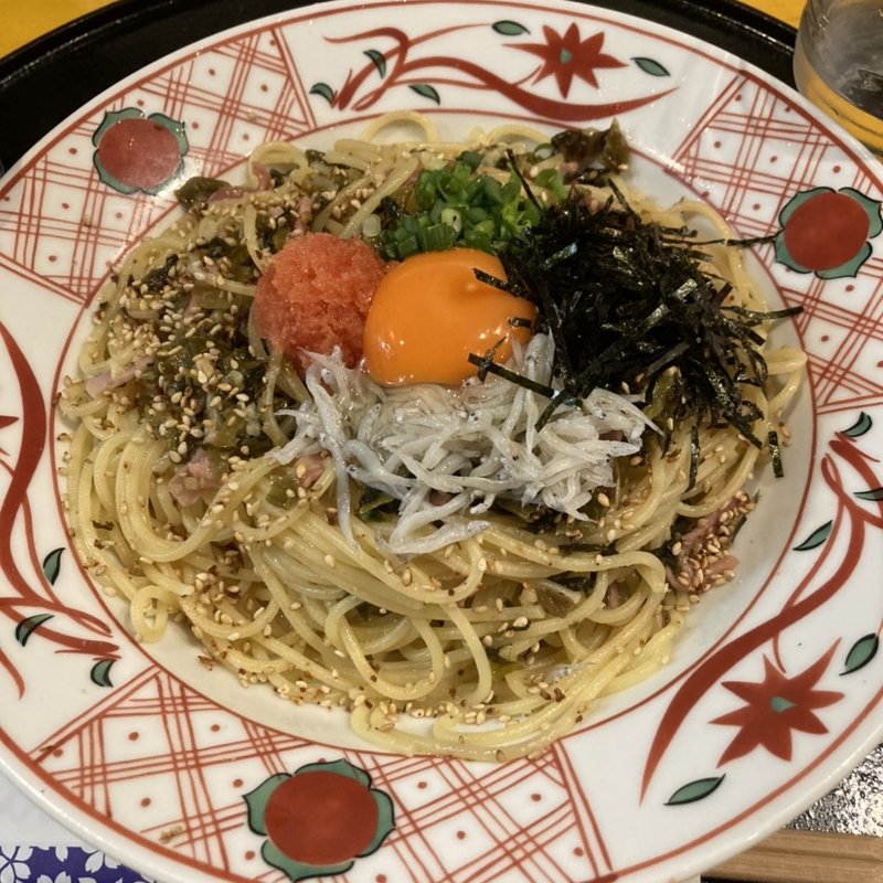 明太子と辛子高菜の博多風(洋麺屋 五右衛門 池袋サンシャイン三越店)