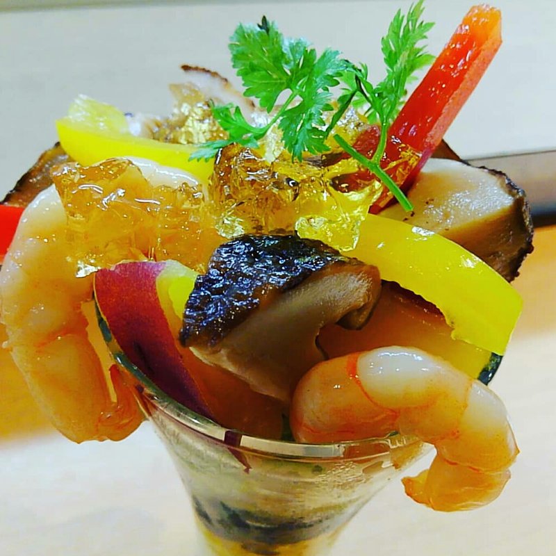 冷し茶碗むしと旬野菜のパフェ(大枡　玉造店)