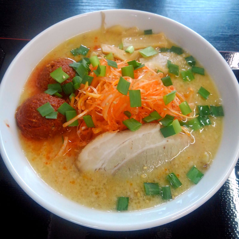 辛ネギみそラーメン 中辛(大連の龍 水沢店)