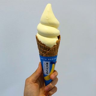 東京ばな奈ソフトクリーム ばな奈味(東京ばな奈　EXPASA海老名)