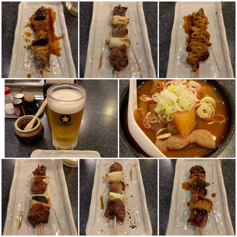 やきとん、もつ煮込、生ビール(かしら屋 大宮西口新店)