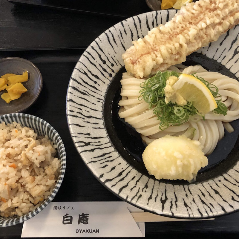 ちく卵天ぶっかけ(讃岐うどん 白庵 （BYAKUAN びゃくあん）)