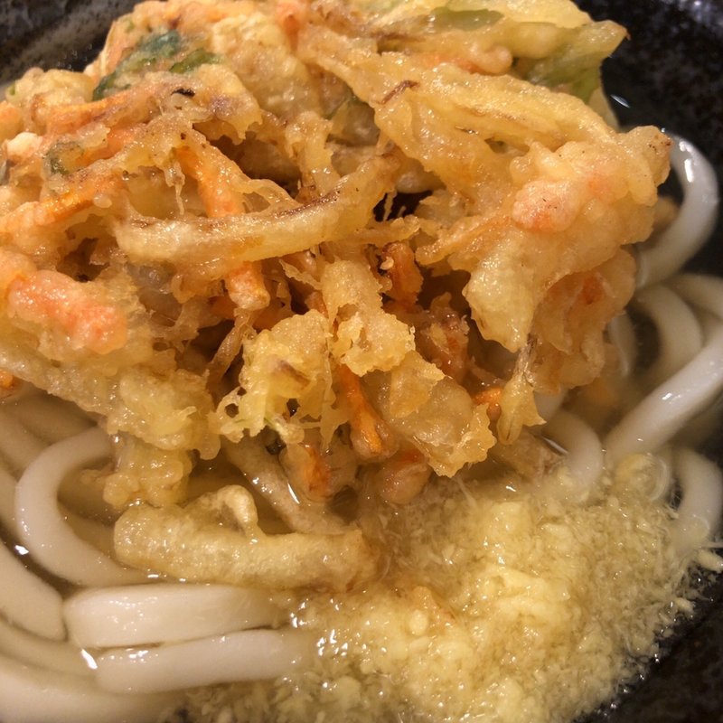 かき揚げうどん(はなまるうどん 大阪江坂店)