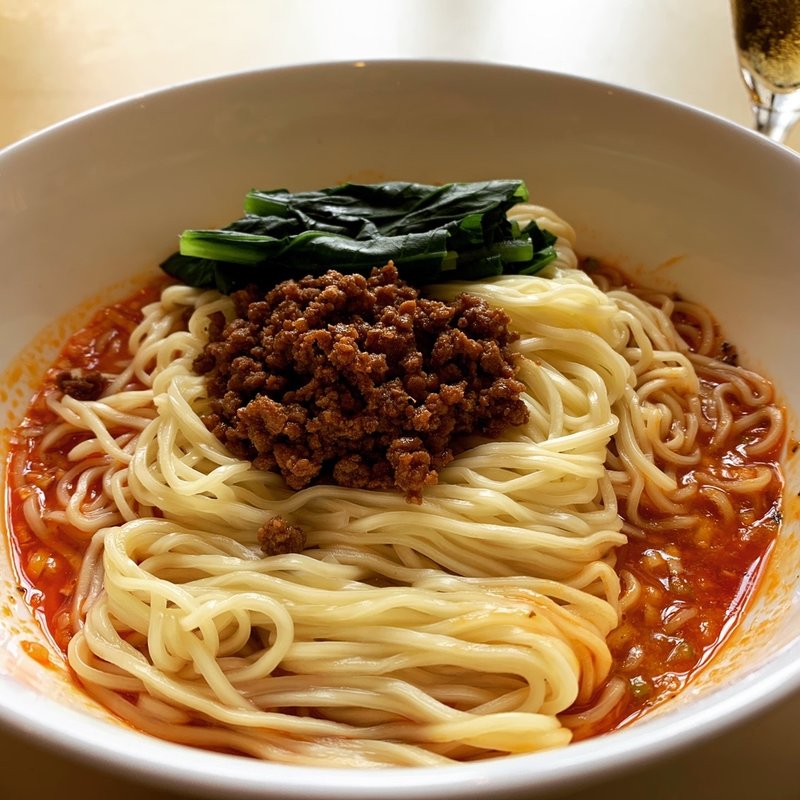 担々麺（汁なし・黒酢入り）(赤坂四川飯店)