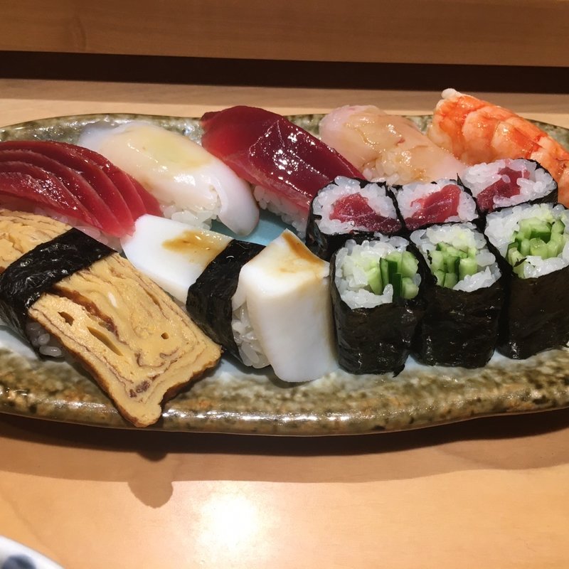 すし天ぷらセット(すしてんぷらあき)