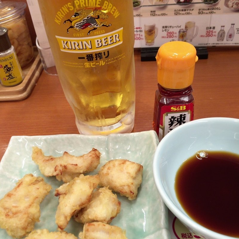 ラー油で食べる鶏天(天丼てんや クリスタ長堀店 )