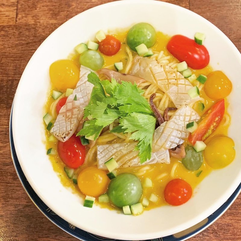 限定　冷やしトマトらーめん(海老丸らーめん)