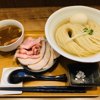冷やし鯵煮干と貝出汁の特製つけ麺(ラーメン 健やか)