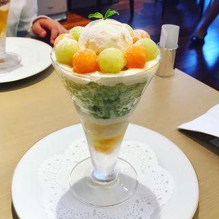 メロンパフェ(銀座・和光アネックス ティーサロン)
