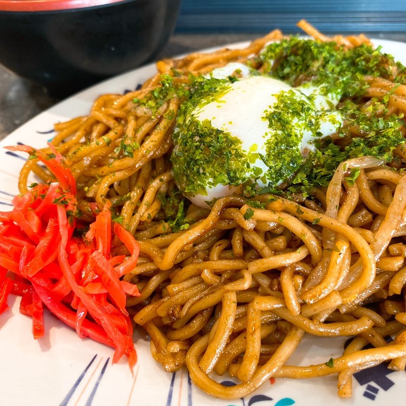 やきそば（並）＋ 温玉(後楽そば 五反田店)