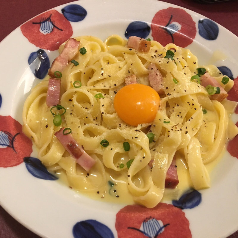 厚切りベーコンのカルボナーラ鎌倉風(鎌倉パスタ 仙台パルコ店)
