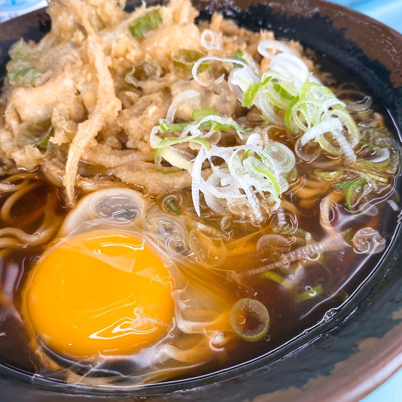 イカかき揚そば ＋ 玉子(味元 末広店 （あじげん）)