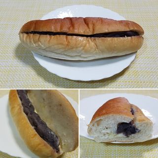 もっちり生地のコッペパン~粒あん&マーガリン(コモディイイダ赤塚新町店)