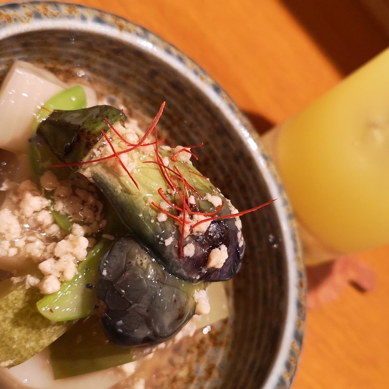 加賀野菜の冷やしそぼろあんかけ(Aticoco)