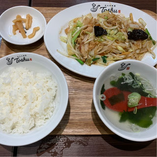 肉野菜炒め定食(れんげ食堂 Toshu いずみ野店)