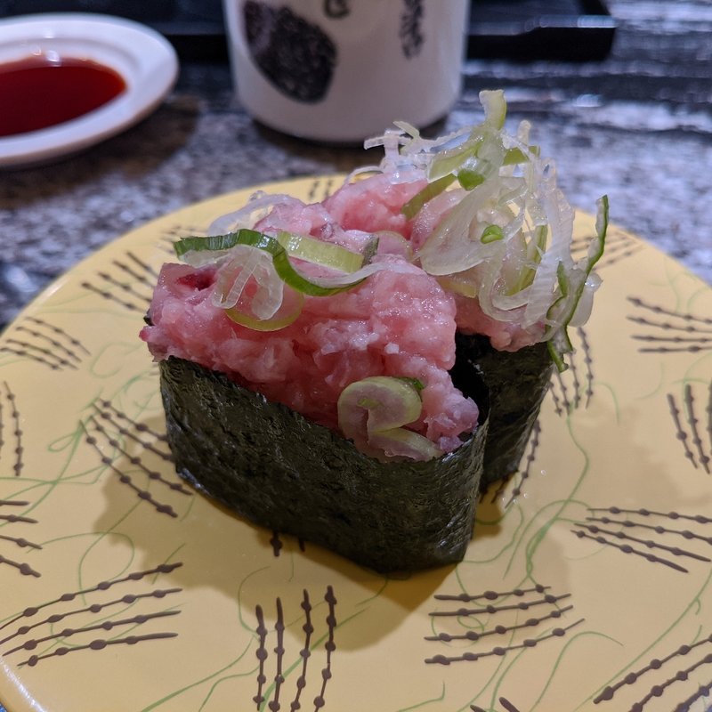 ねぎとろ(回転寿司 根室花まる 銀座店)