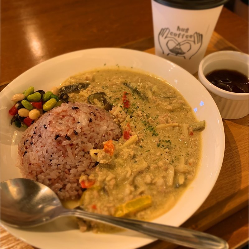 ランチセット　グリーンキーマカレー(ハグコーヒー 両替町店 （hug coffee）)
