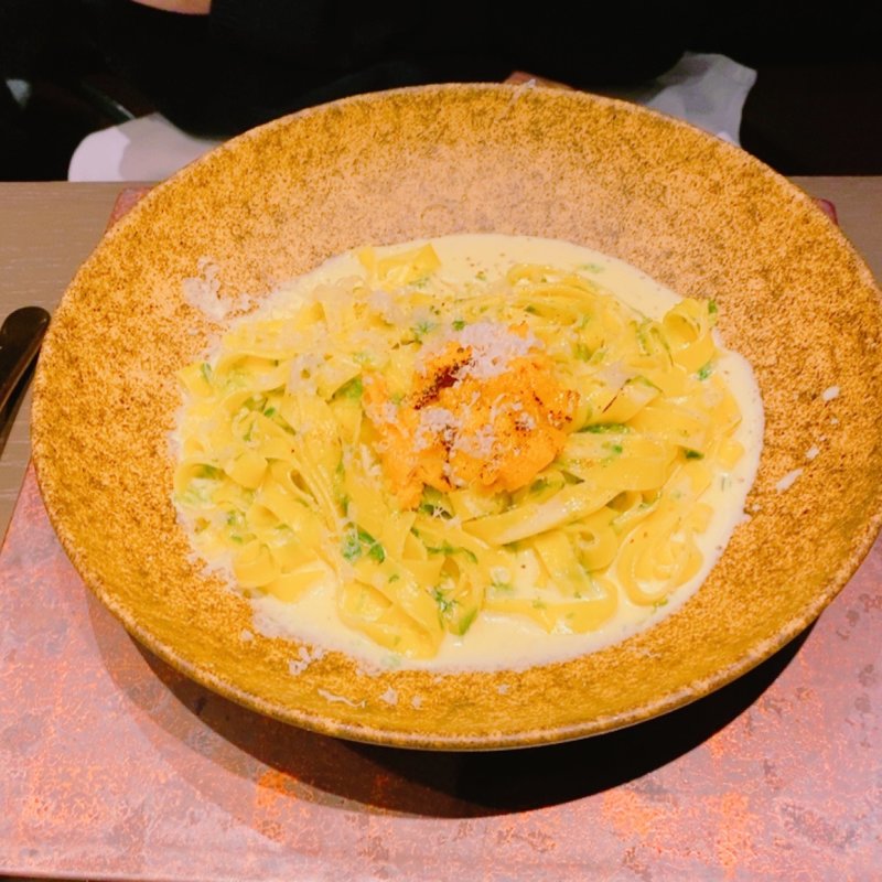 雲丹とあおさ海苔のクリームパスタ(海栗とワイン TSUKIHI)