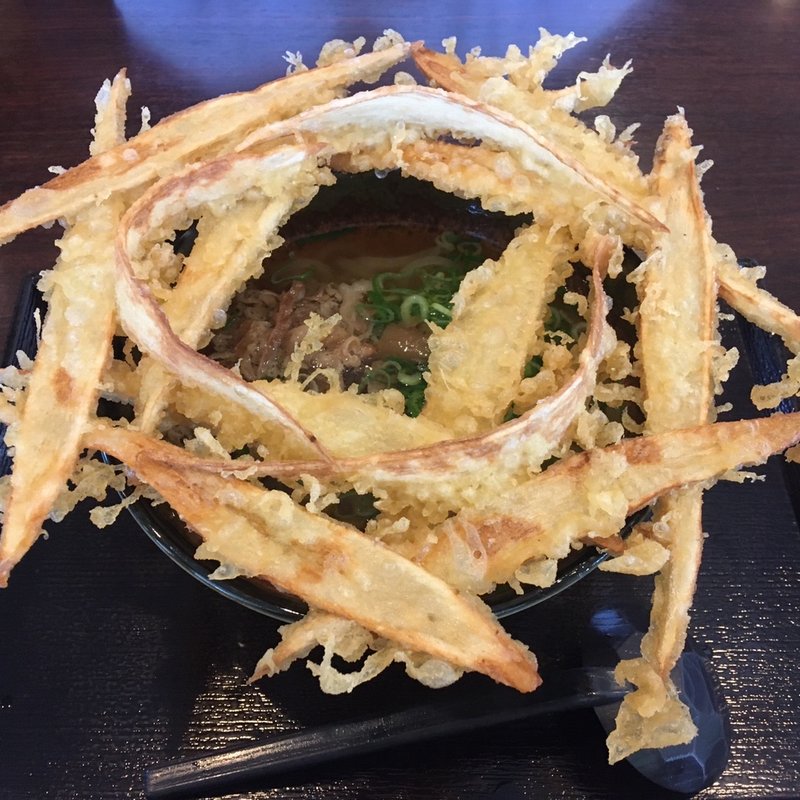 ごぼう天うどん(大地のうどん 福岡東店)