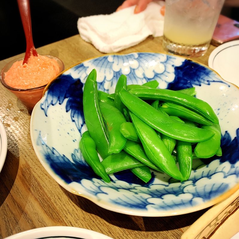 スナップエンドウ 明太マヨ(オ山ノ活惚レ)