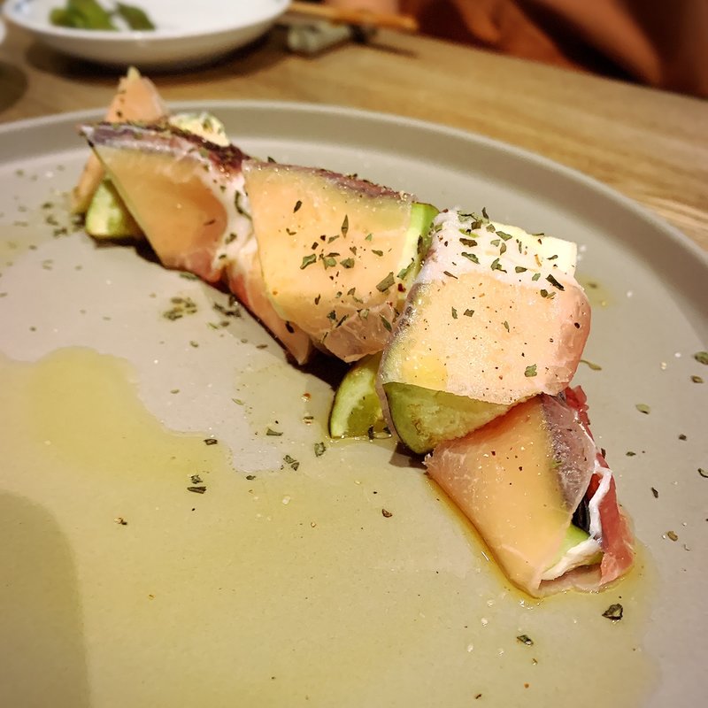 水茄子生ハム巻(オ山ノ活惚レ)