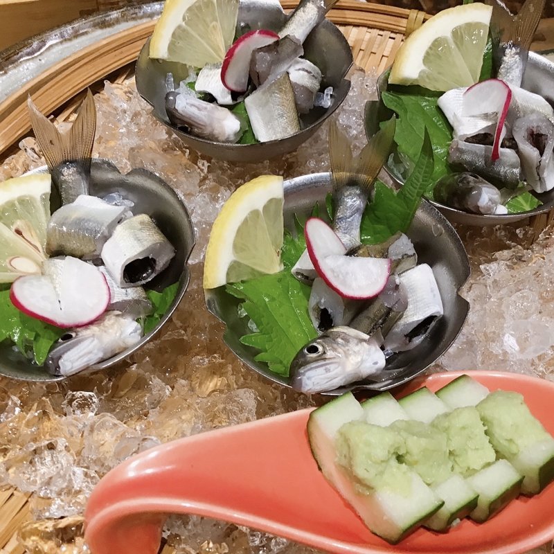 鮎の背越し(弐ノ家 （ＮＩＮＯＹＡ）)