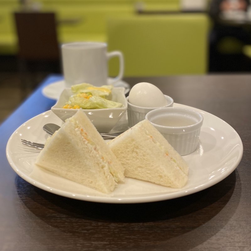 モーニング(コールスローサンド、ブレンド珈琲)(森の家珈琲店)