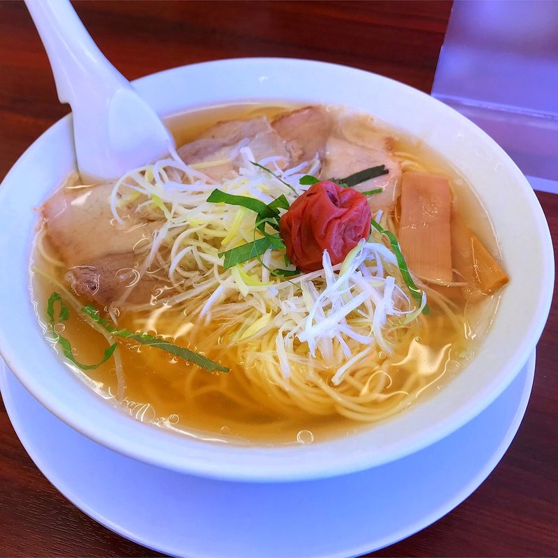 梅しそラーメン(京都北白川ラーメン魁力屋 茂原店)
