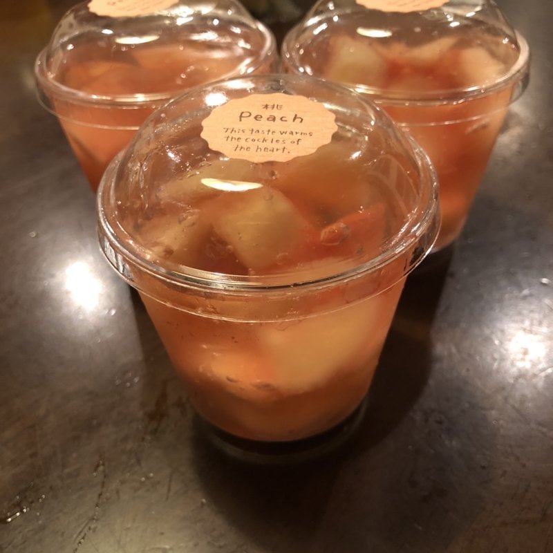 桃のゼリー(手作りケーキの店 風子)