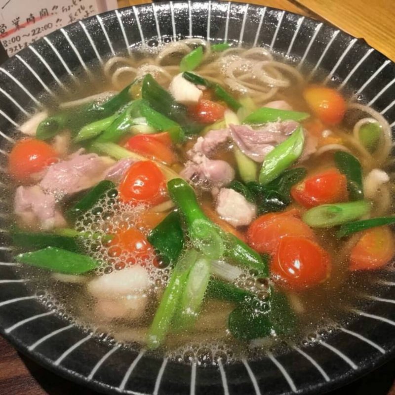 鴨とまとそば(和豊)