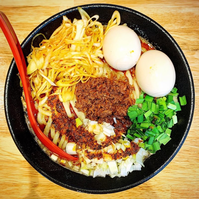 ネギごま麺(ごま麺鉢と棒)