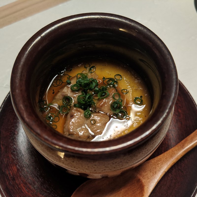 フォアグラの茶碗蒸し(隠れ家鉄板おぶ)