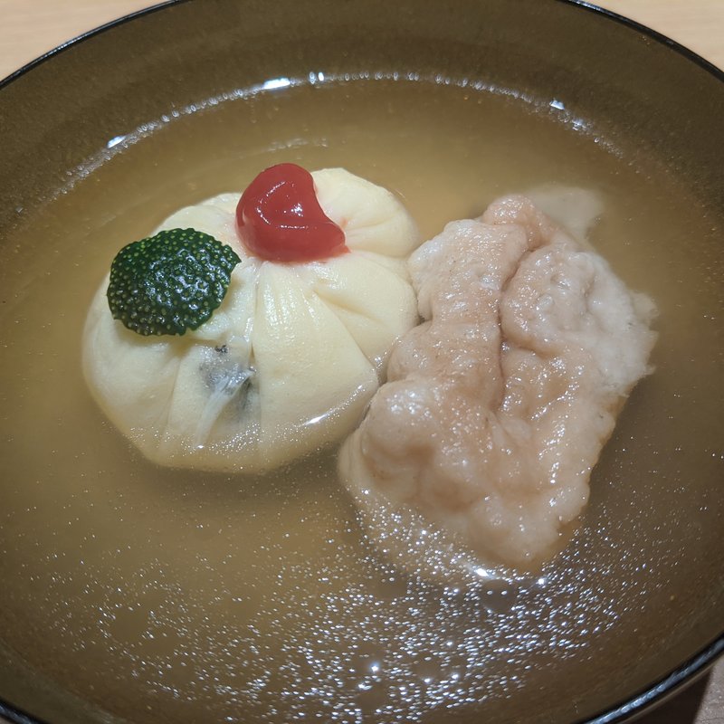 鱧の真丈、揚げた粟麩(みこころや )