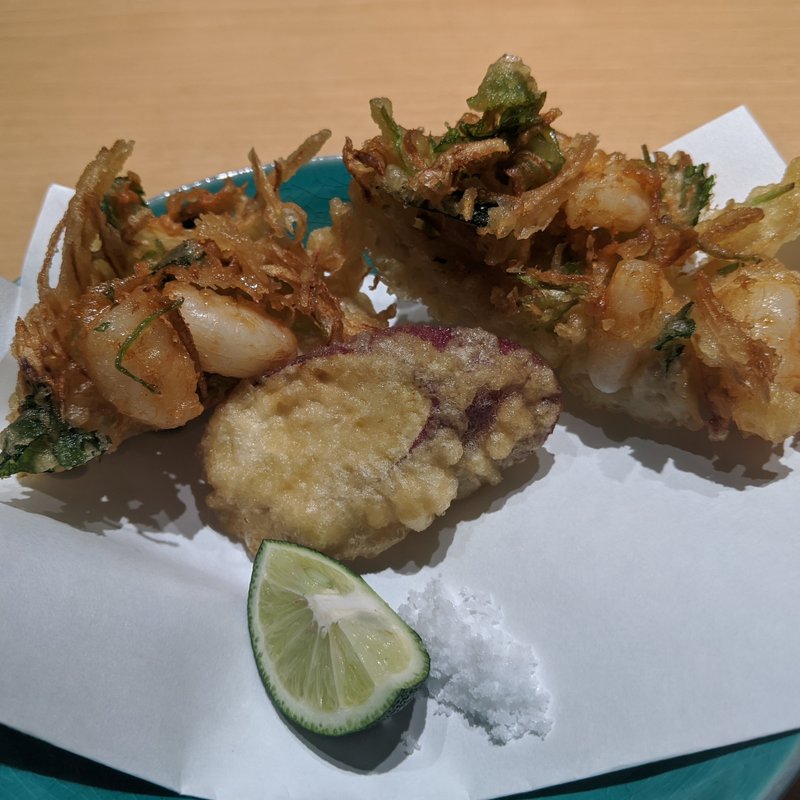 新生姜・小海老・ミツバのかき揚げ(みこころや )