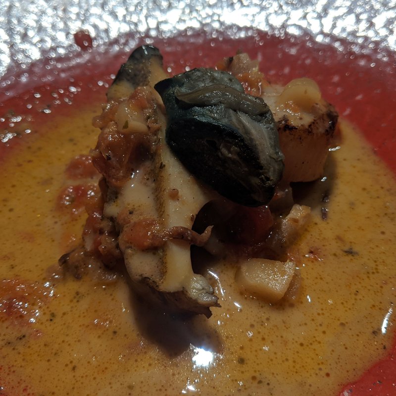 アワビとホタテのムニエル(ete)