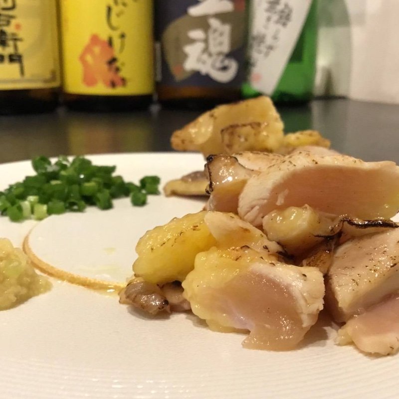 黒さつま鶏たたき(立ち飲み 海)