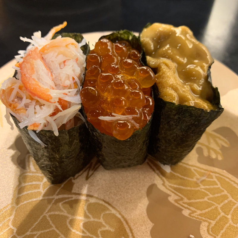 軍艦三種盛り(北海亭 名古屋千種店)