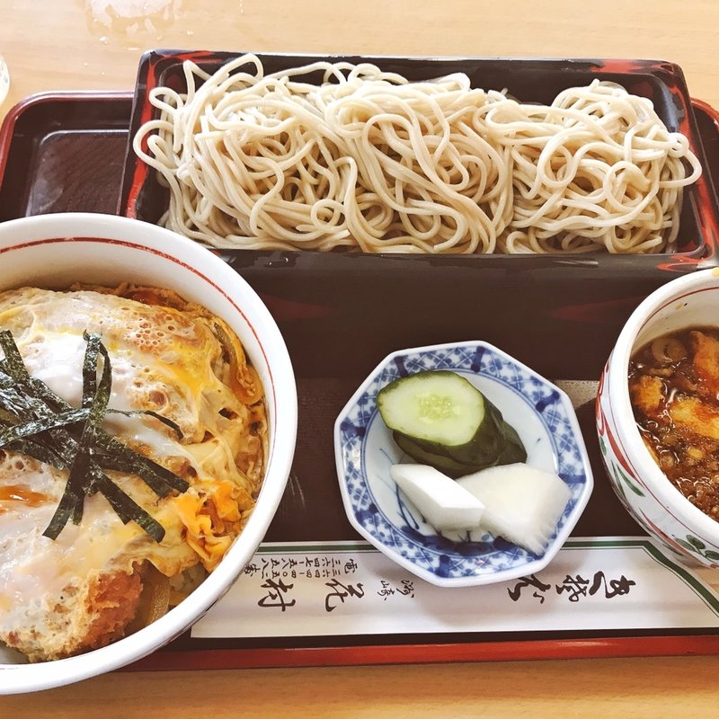 半カツ丼志の田蕎麦セット(花村)