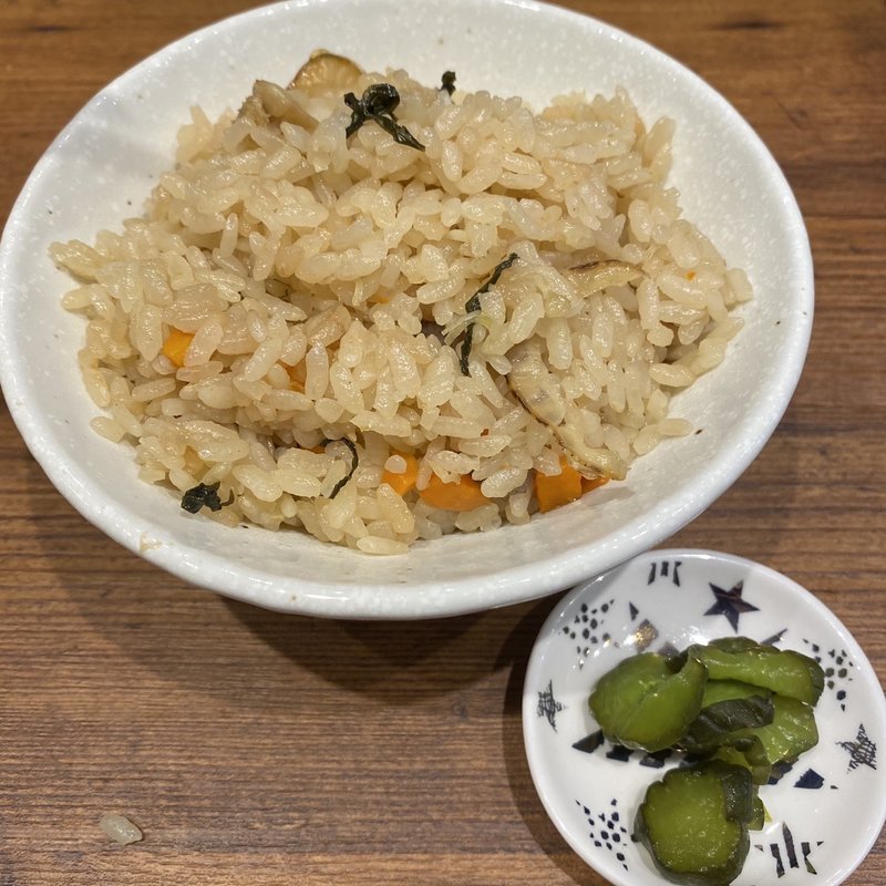 ほたて×バターの旬炊込飯(麺処 天川)