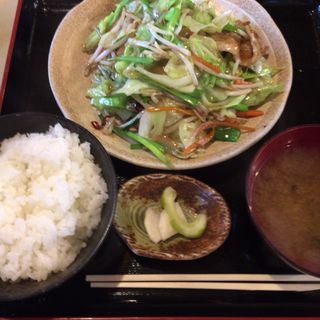 野菜炒め定食(食堂くろき)