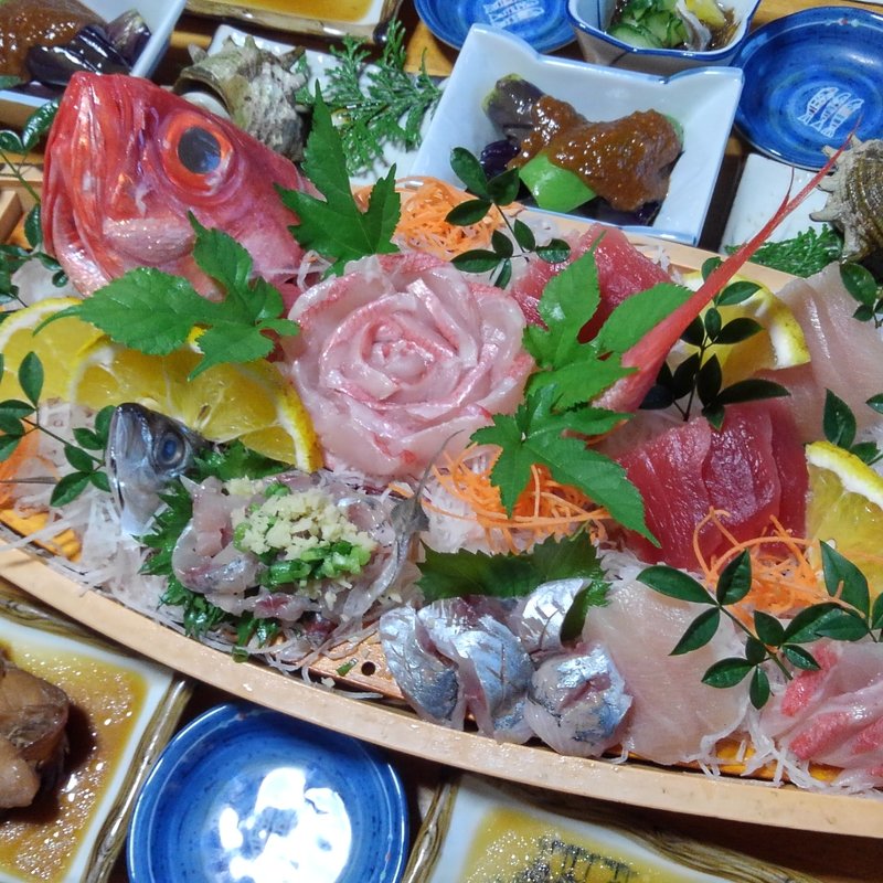 夕食(海鮮の宿　かまや )